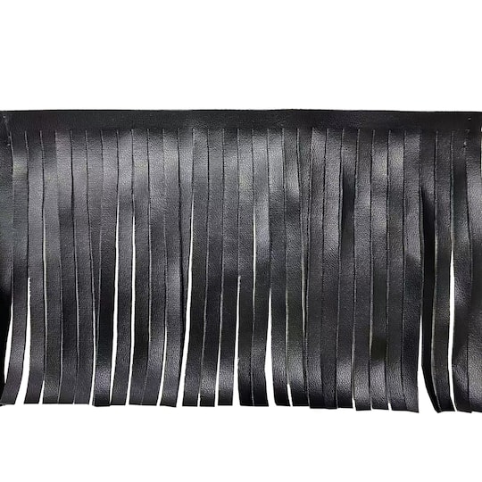 4" Faux Leather Fringe Trim by Celebrate It®